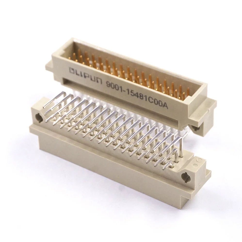 Штыревой разъем Backplane DIN 41612 3 ряда 48 позиций штыревой Din прямоугольный сквозной отверстие шаг 3x16 2