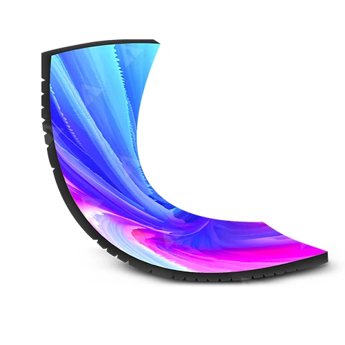 Hot Sale Indoor Advertising Video Wall Flexible Led Screens Slim Hanging Flexible Soft Module Curved  indoor LED Display