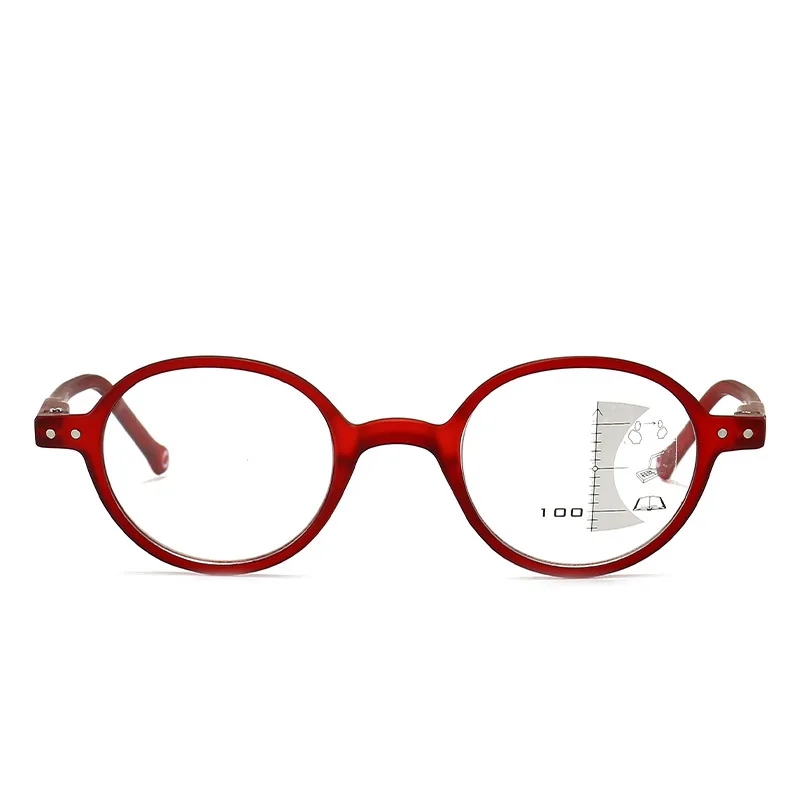 DOISYER 2022 Newest plastic retro classic round progressive multifocal anti blue light reading glasses for man and woman