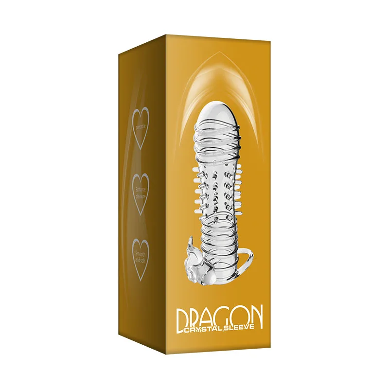 Transparent skin Single vibration crystal silicone condom for male
