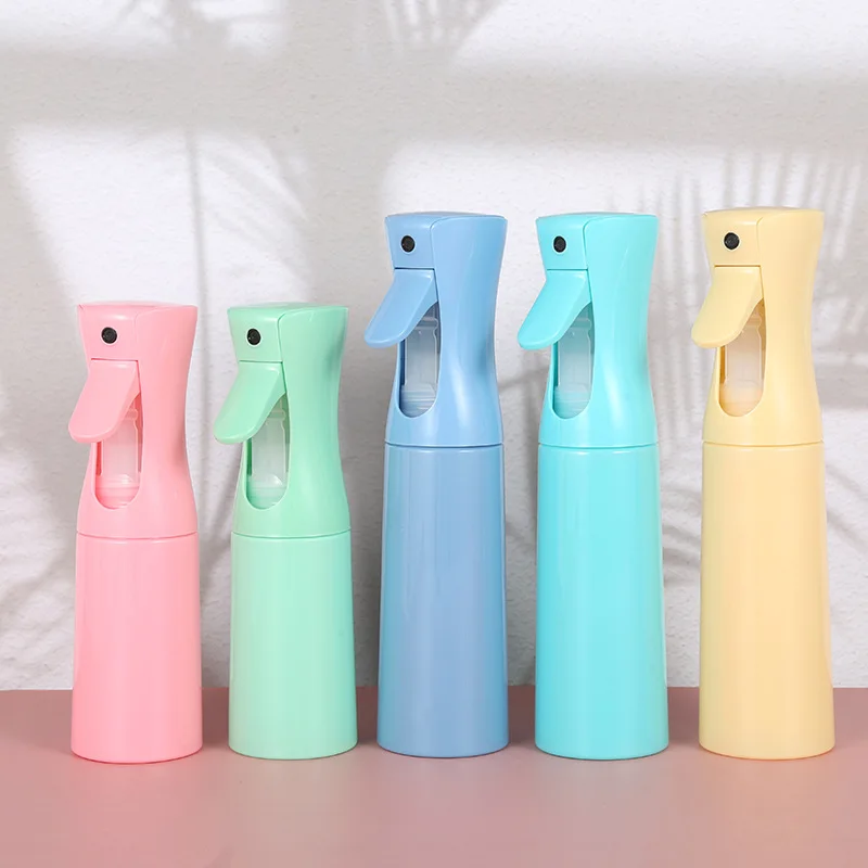 High quality barber salon for hair 200ml 300ml 500ml PET hairdressing salon fine fog press continuous spray bottle