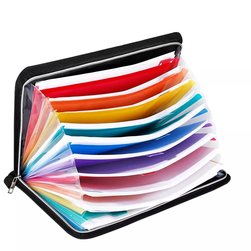 Large Business File Documents Safe Storage Zipper Folder Bag for Important Passport Certificates Waterproof Document Bag