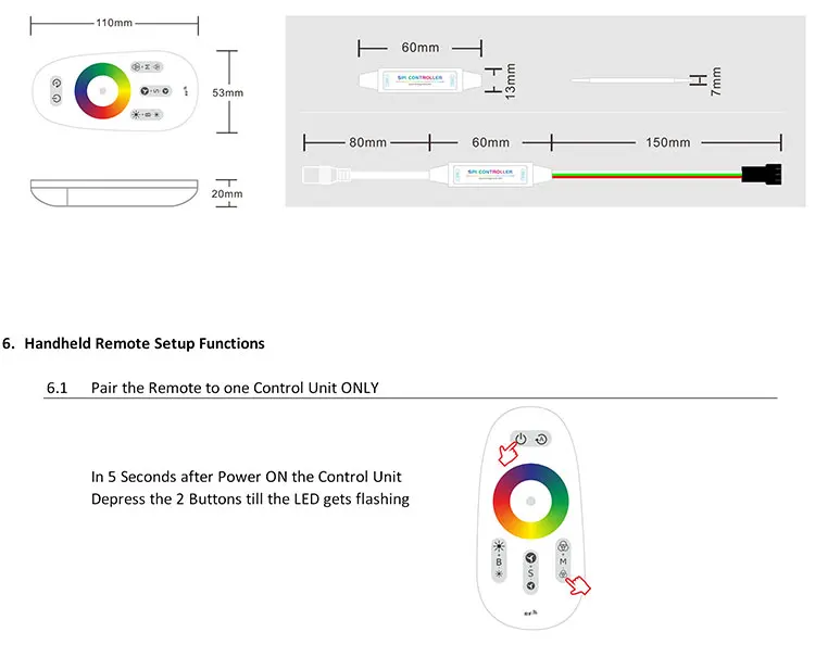 Modern RGB Floor Lamp Controller DC5-24V Corner Stand Light app wireless rf remote music LED Controller for Corner Floor Lamp