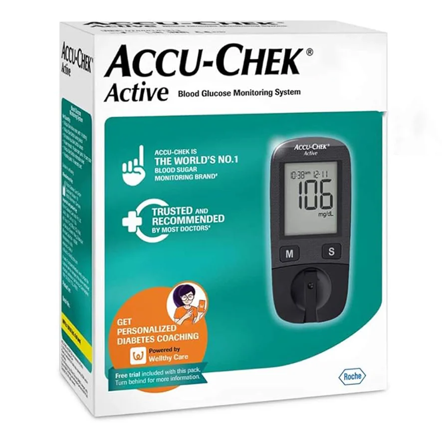 ACCU CHEK Active G8 Household Medical Devices Easy To Operate No Coding Glucose Meter Blood Sugar Monitoring