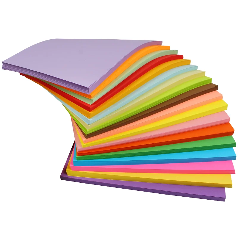 A4 Size Art Paper for Office Printing 70g-100g Colored Craft Paper DIY Usage Offset Printing Compatible Packaged in Carton