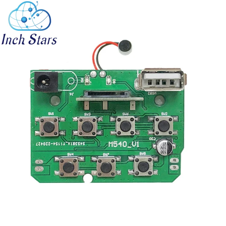 Hot sale pcb circuit board with voice recorder playback and USB Loud speaker pcba
