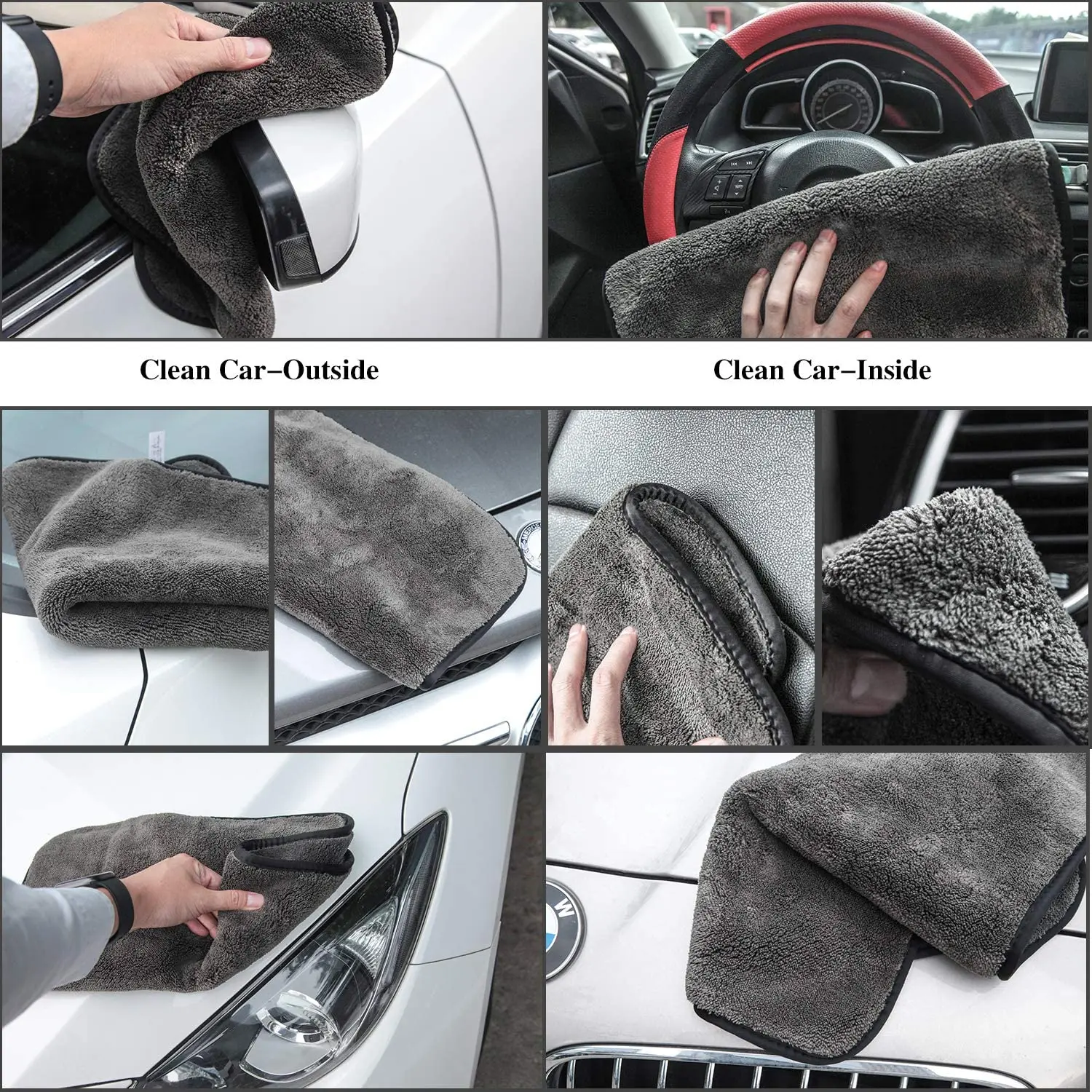 Cleaning suppliePremium Microfiber Towels  Car Drying Wash Detailing Buffing Polishing Towel with Plush Edgeless towel