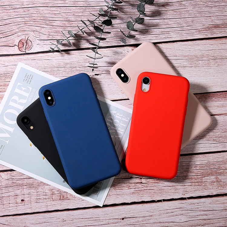 
High quality ultra thin silicone cell phone accessories cover case for iPhone 6 plus X XS Max 
