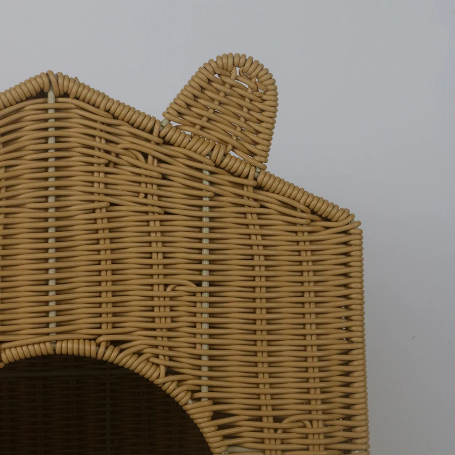 Factory wholesale hand-woven rattan four seasons general outdoor waterproof cat house