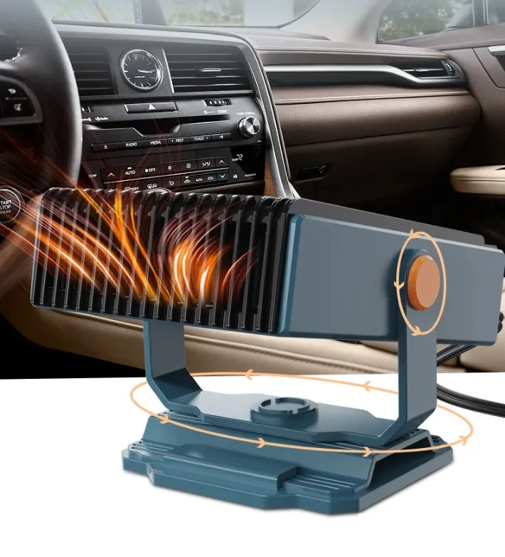 12V Car Auto Heater Portable Windshield Defroster and Defogger Windscreen Fan 2 in 1 with Heating and Cooling Modes