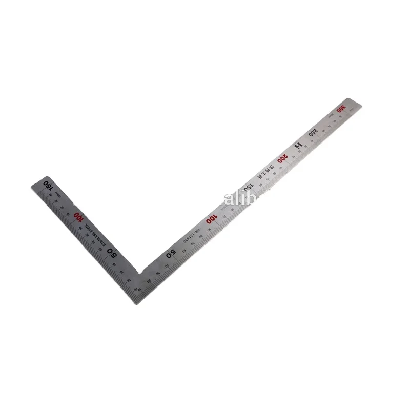 Measuring Ruler Carpenter Woodworking Thick Stainless Steel Square for Accuracy Measuring