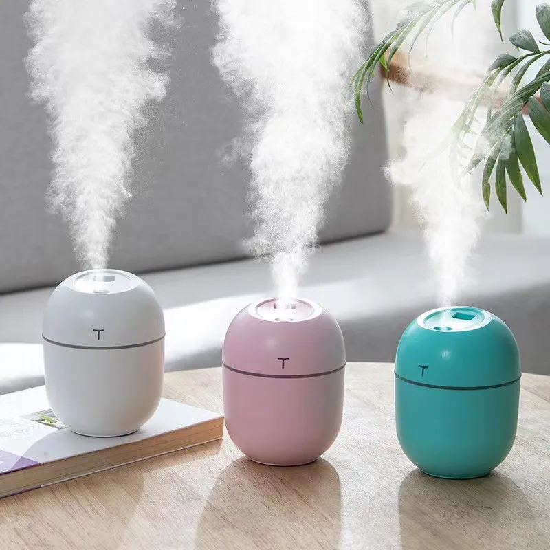 220ML Mini Air Humidifier Ultrasonic USB Essential Oil diffuser Aromatherapy anionic mist maker with LED night light