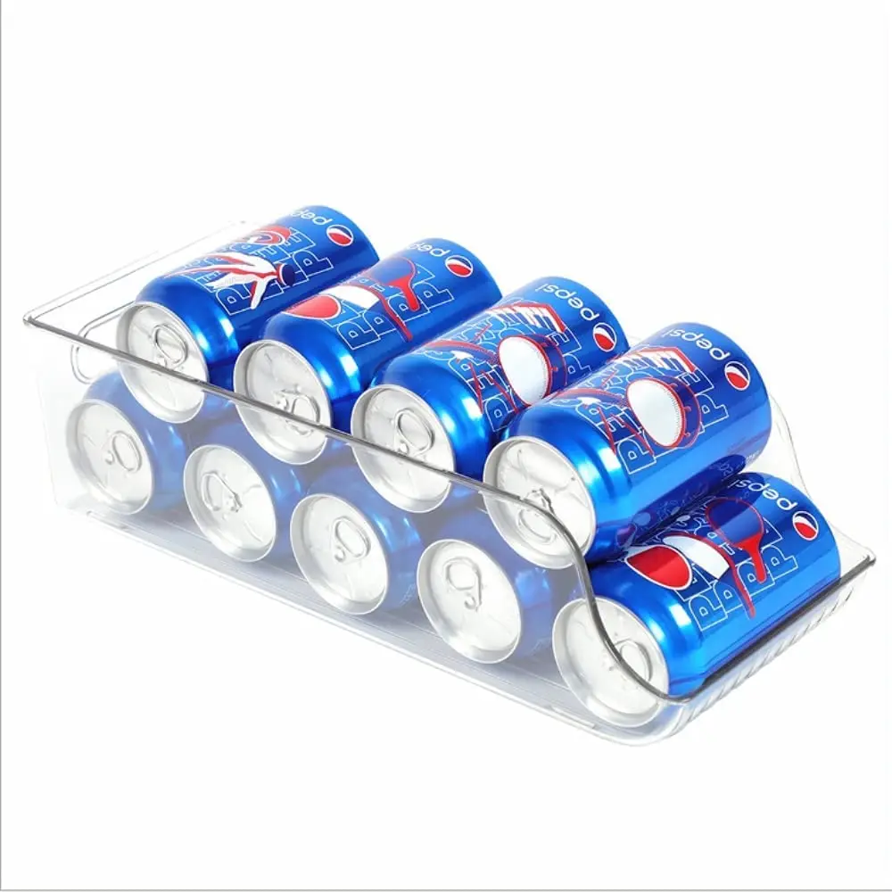 Set Of 6 Refrigerator Bins - Stackable Fridge Organizers for Freezer, Kitchen,  Clear Plastic Pantry Storage