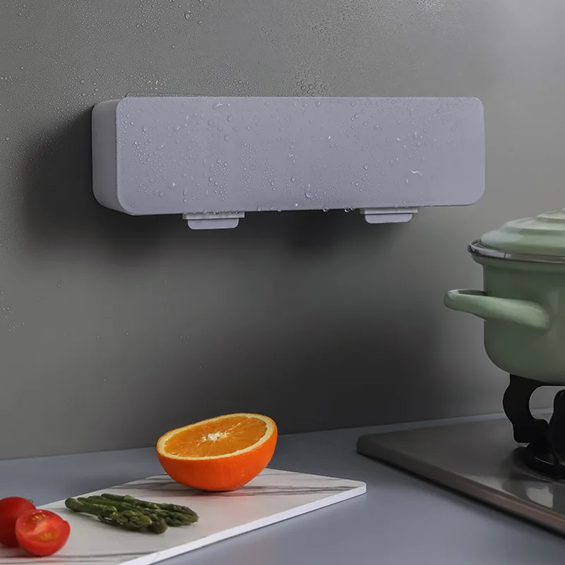 Wholesale Kitchen Product Plastic Wall Mounted Condiment Storage Jars Racks Set 4 Grids Seasoning Box Spice Container With Spoon