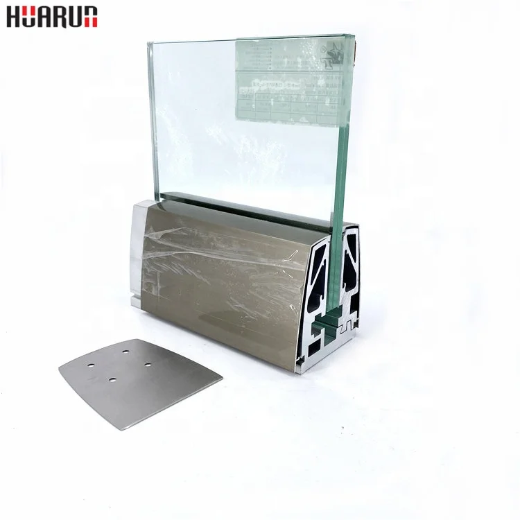 Exterior Frameless Glass Deck Railing with Aluminum U Channel Profile / U Channel Glass Balustrade