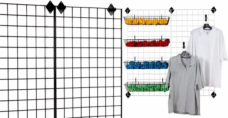 Ownace Wire Gird Wall Display Stand Rack Retail Store Hanging Wire Metal Grid Panel Wall Display Rack