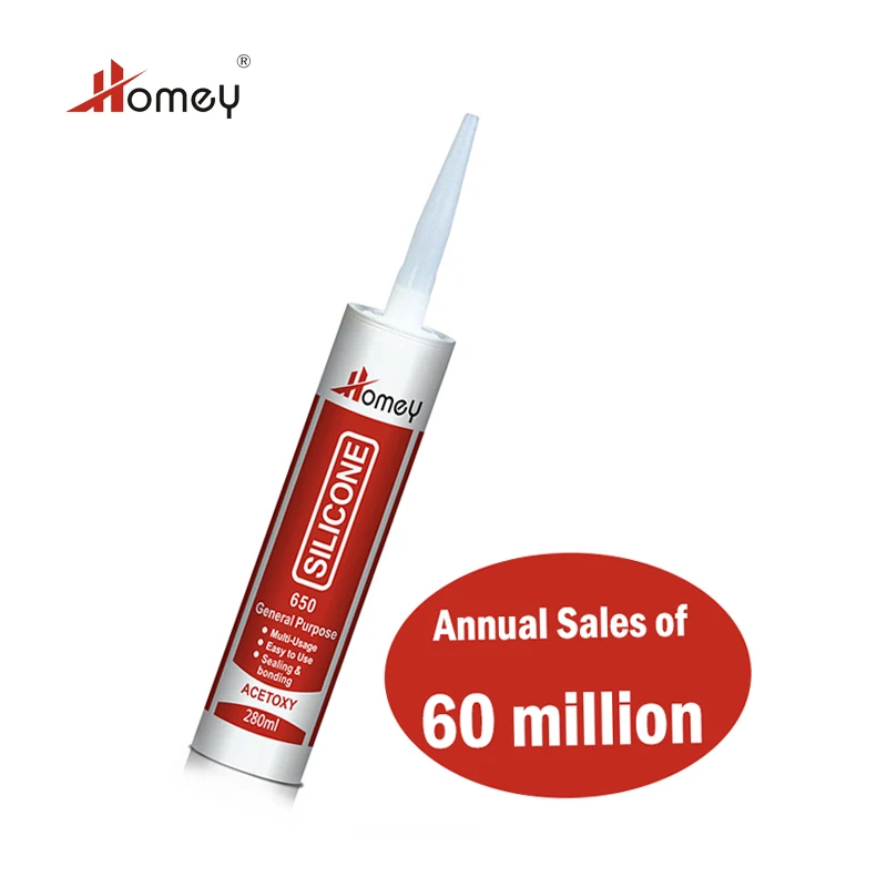 Homey g2100 glass multi general purpose gp Acetic silicone sealant adhesive