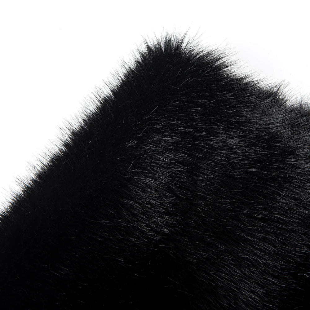 Big weight very soft 100% polyester faux fur fabric fox fur fabrics for hood scarves , winter ponchos, ladies pullovers