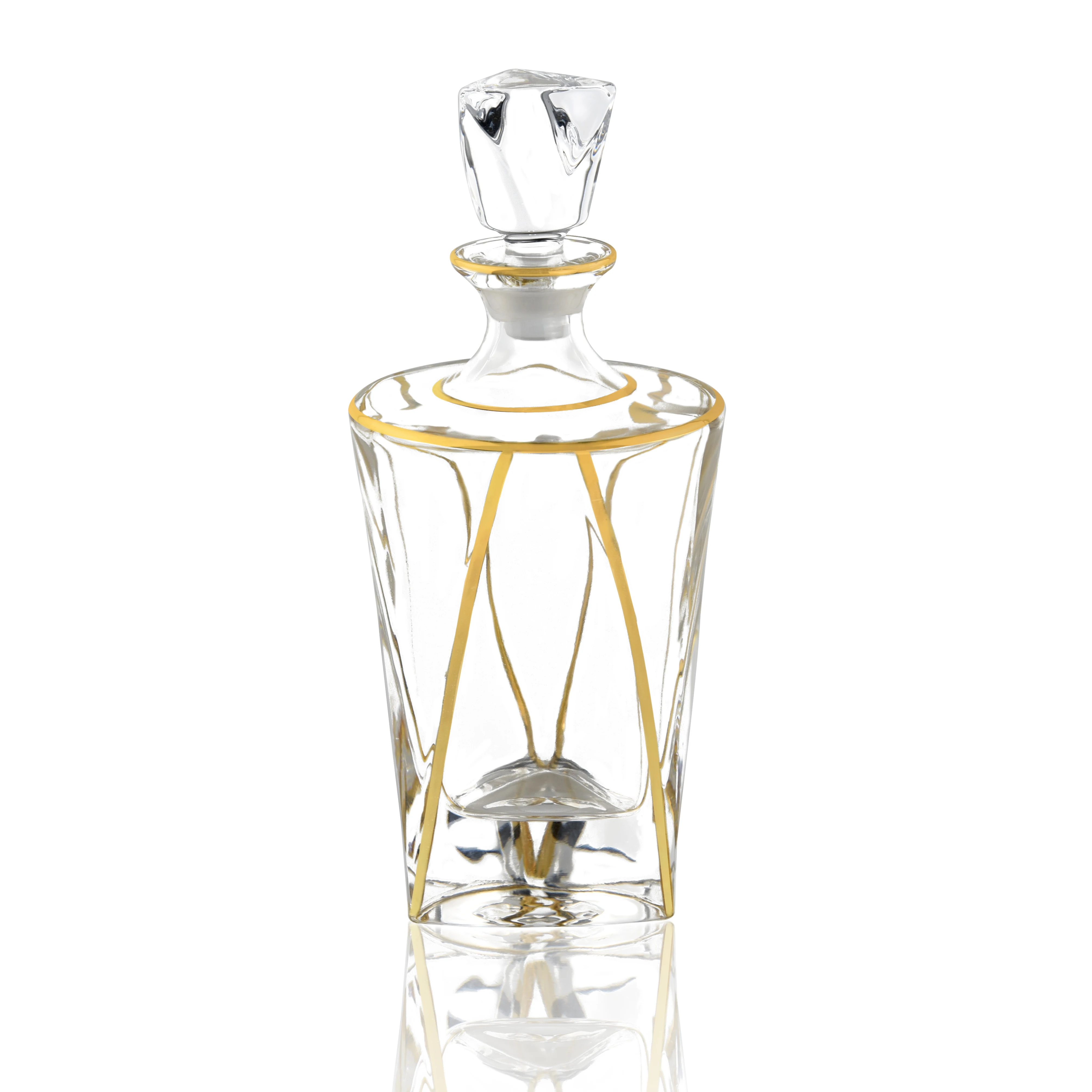 N44 Gold liquor bottle crystal glass bottles of vodka and whiskey decanter (1600071008346)