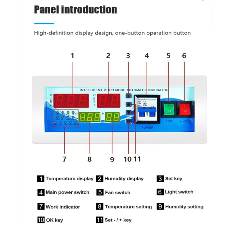 2024 Hot Style Best Selling XM18E Digital Controller All Automatic High Precision Intelligent Incubator Control Accessories