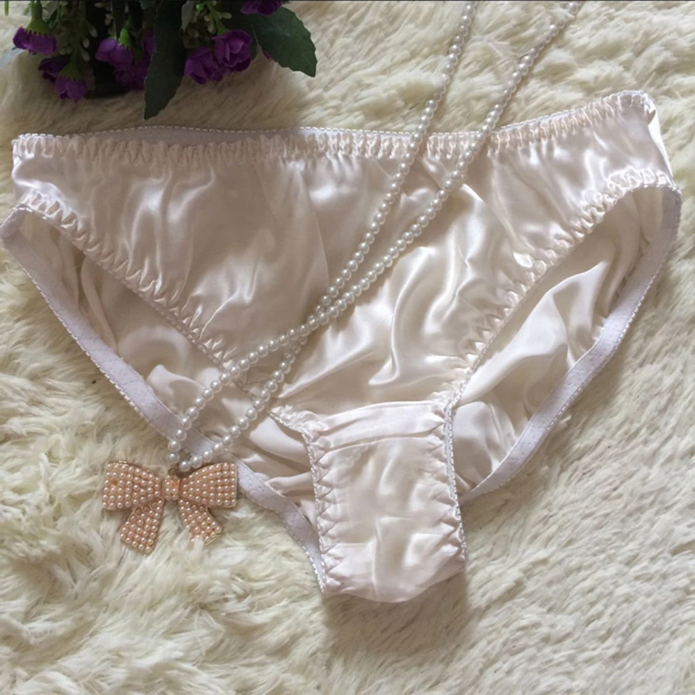New design Top Quality 100% Silk Women Underwear Sexy Luxury Natural Silk Briefs