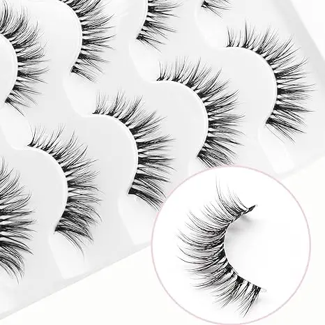 5D soft and comfortable lashes  Individuality mink full strip eyelashes extensions with PVC box