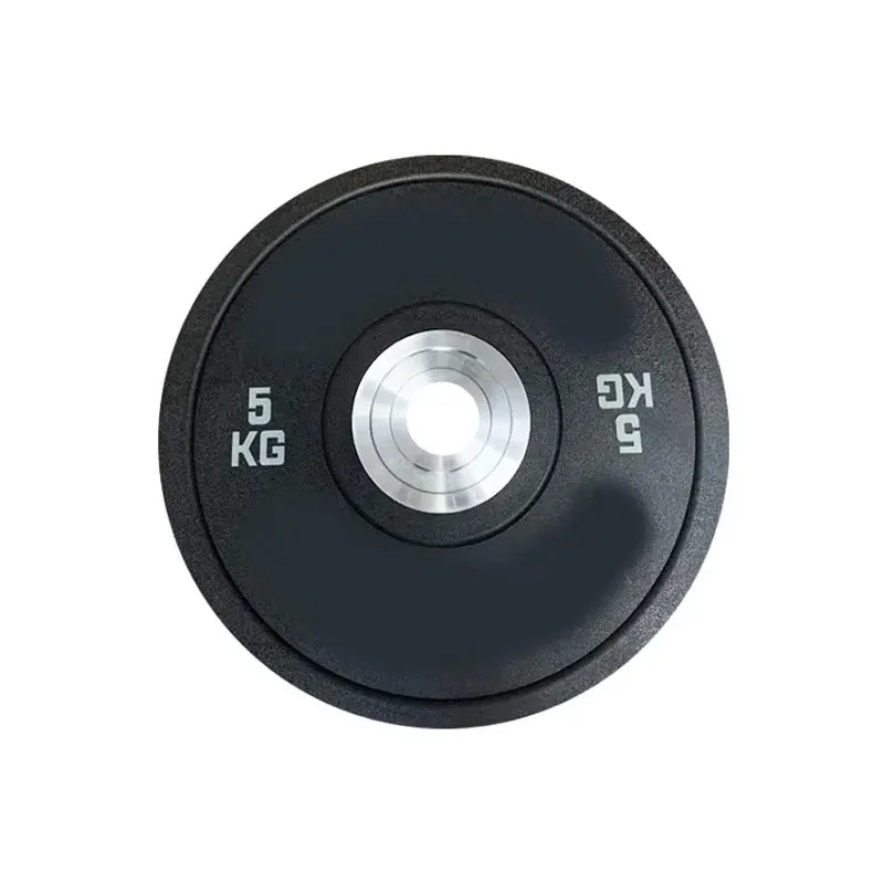 Hot selling custom wholesale gym exercise weightlifting exercise black wheel hub full rubber barbell plate