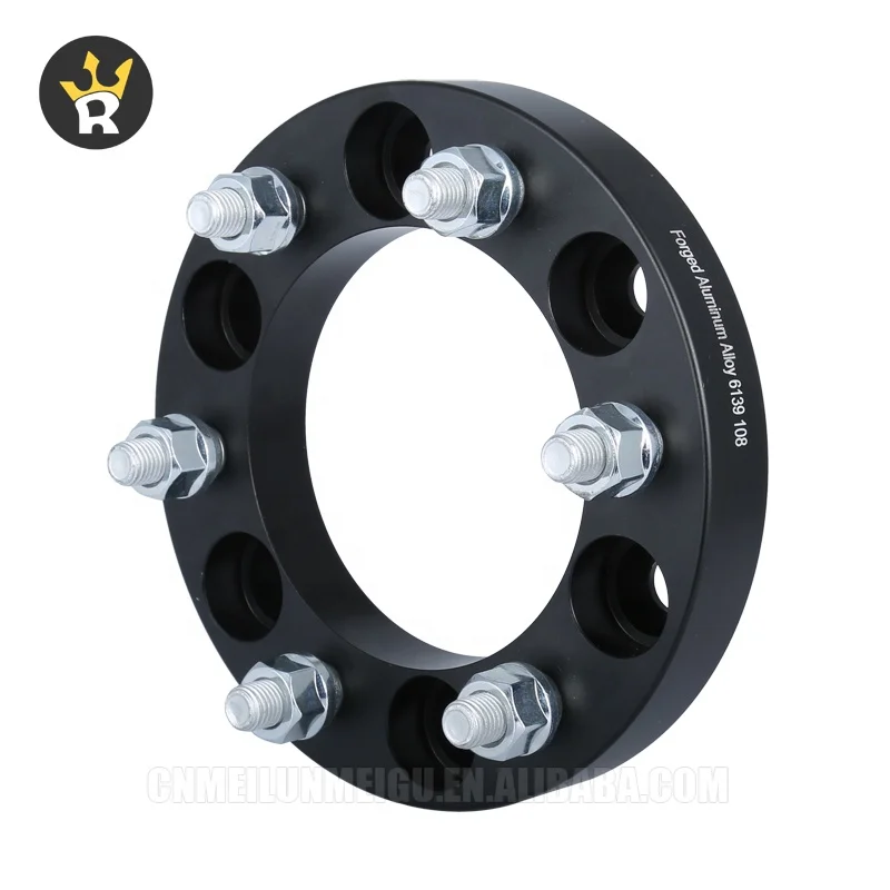 
6x6.5' PCD 6x139.7 CB 108MM Thickness 25mm 12X1.5 Forged Alloy T6 6061 Car Wheel Spacer 