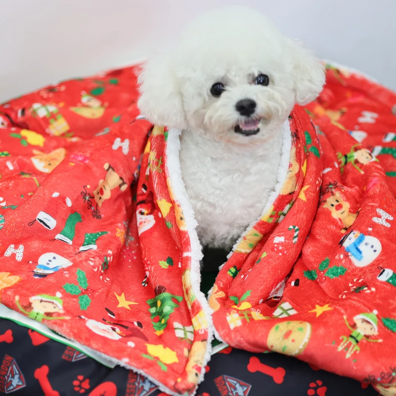 Luxury winter warm sublimation printed flannel fleece sherpa travel double bed mat blanket with OEM logo