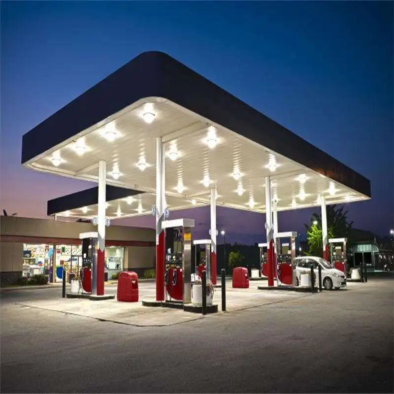 Low Cost Fast Construction Steel Structure Gas Station with Canopy For Sale