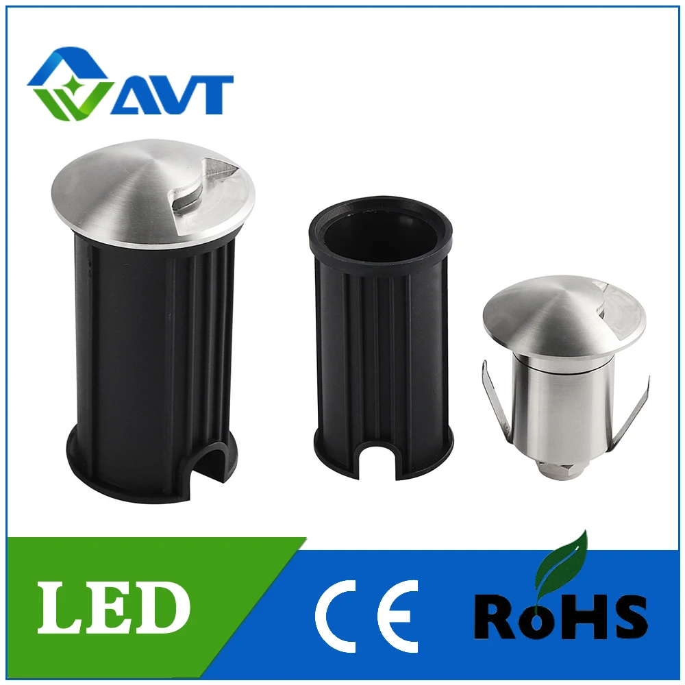 High quality stainless steel round recessed 1W LED inground lighting DC24V 12V underground light