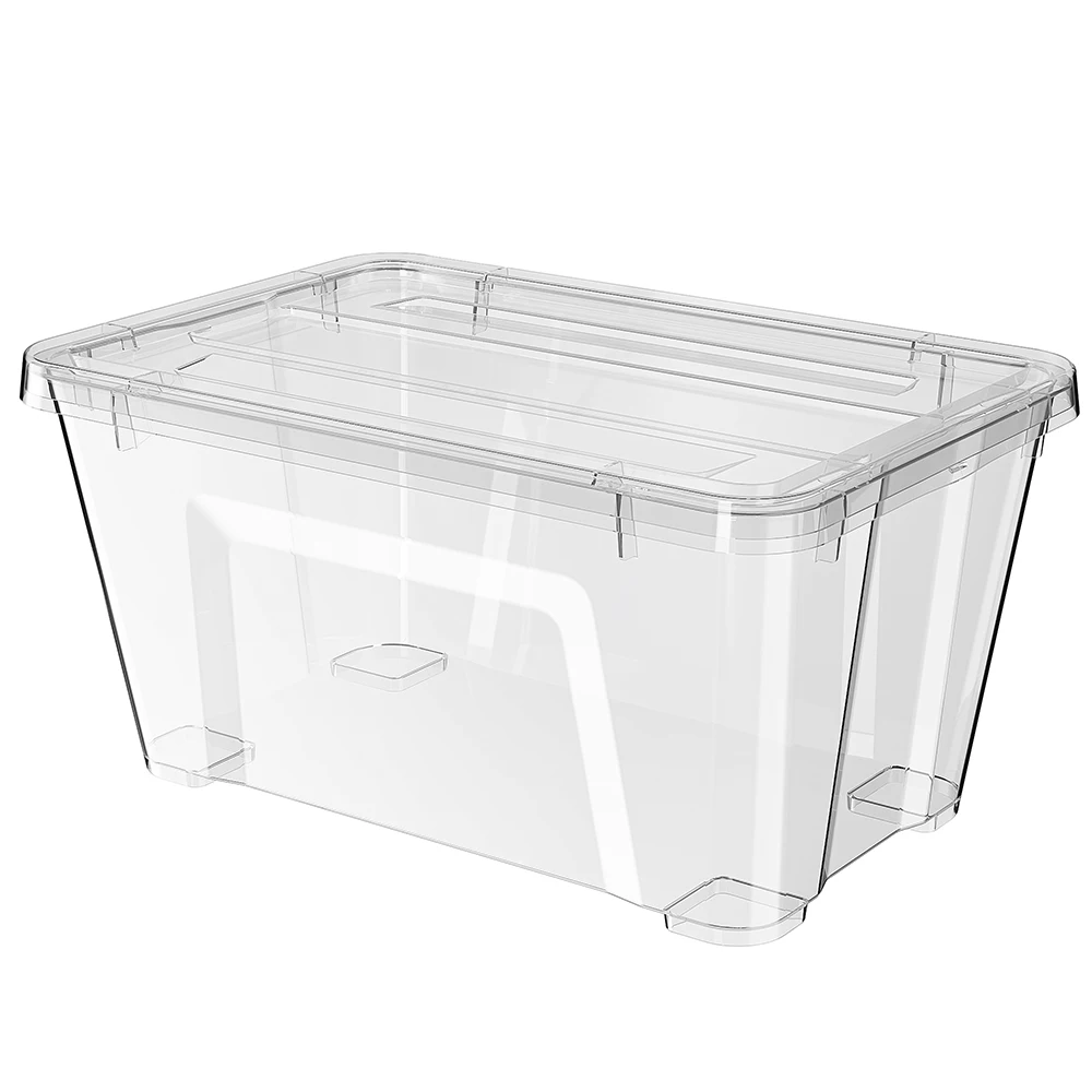 Pinyaoo 5L clear plastic lid storage box without wheels