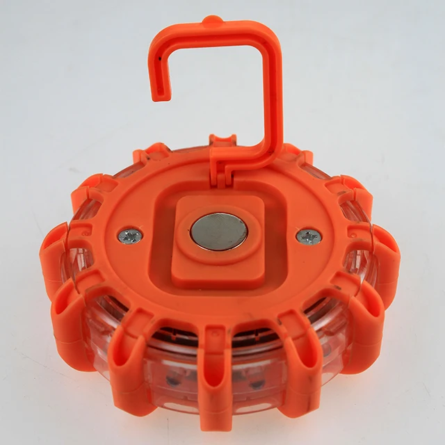 Rechargeable LED Road Flare with Magnetic Base - Electronic Safety Warning Light for Emergency Roadside and Traffic Control