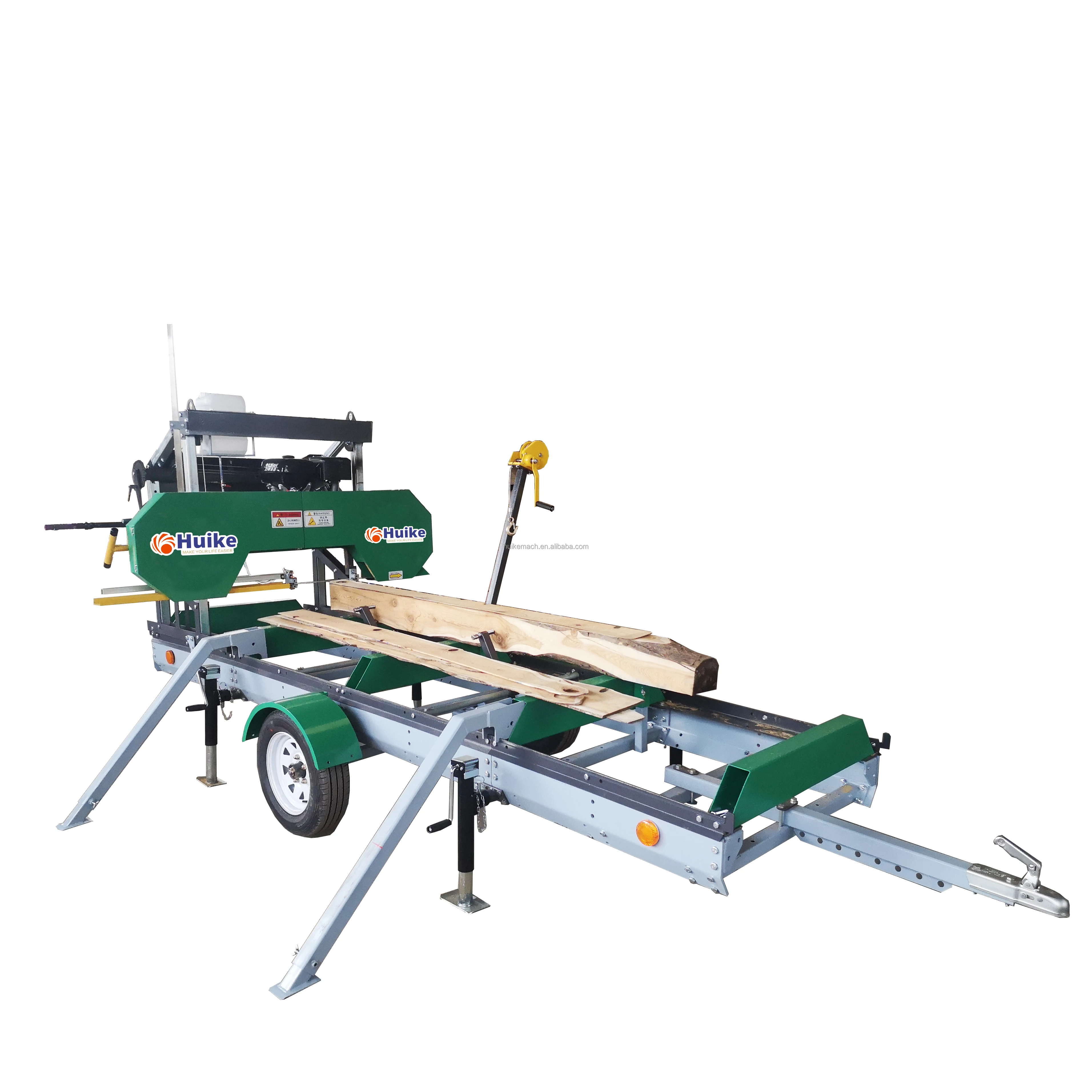 Huike Big log sawmill portable chain saw chainsaw mill with Trailer