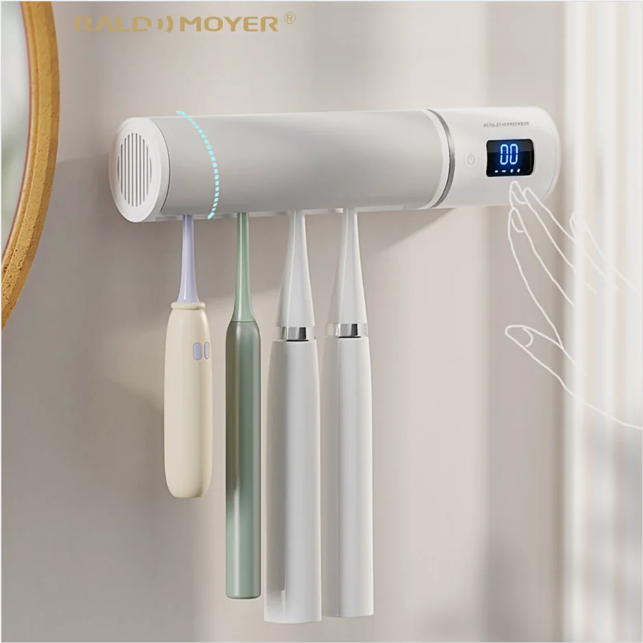 Newest rechargeable battery Wall Mounted Rechargeable UVC Toothbrush Holder Sterilizer Disinfector