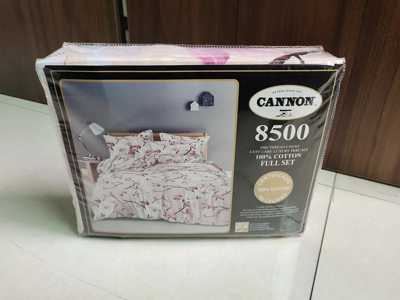 100% polyester pigment printed microfiber fabric soft touch bed sheet set PVC zipper bag