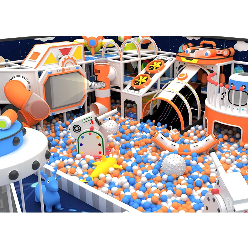 Most Popular Commercial Space Style Trampoline Mazes Kids Children Soft Play Equipment House Game Area Park Indoor Playground