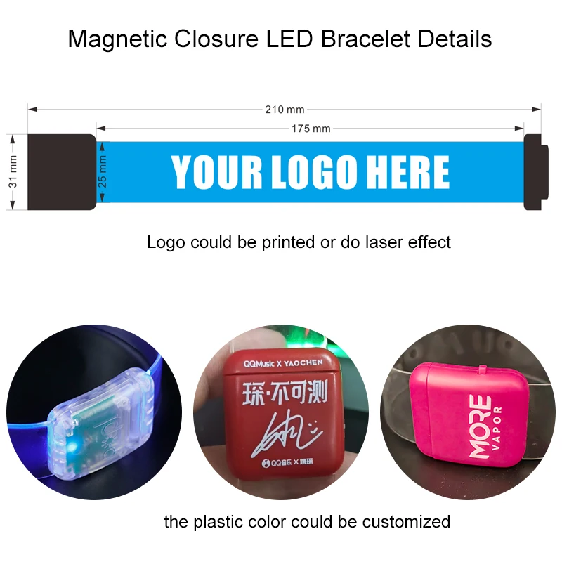 Glow Wristband Pulser Led Sound Activated Led Bracelet for Event Concert Music