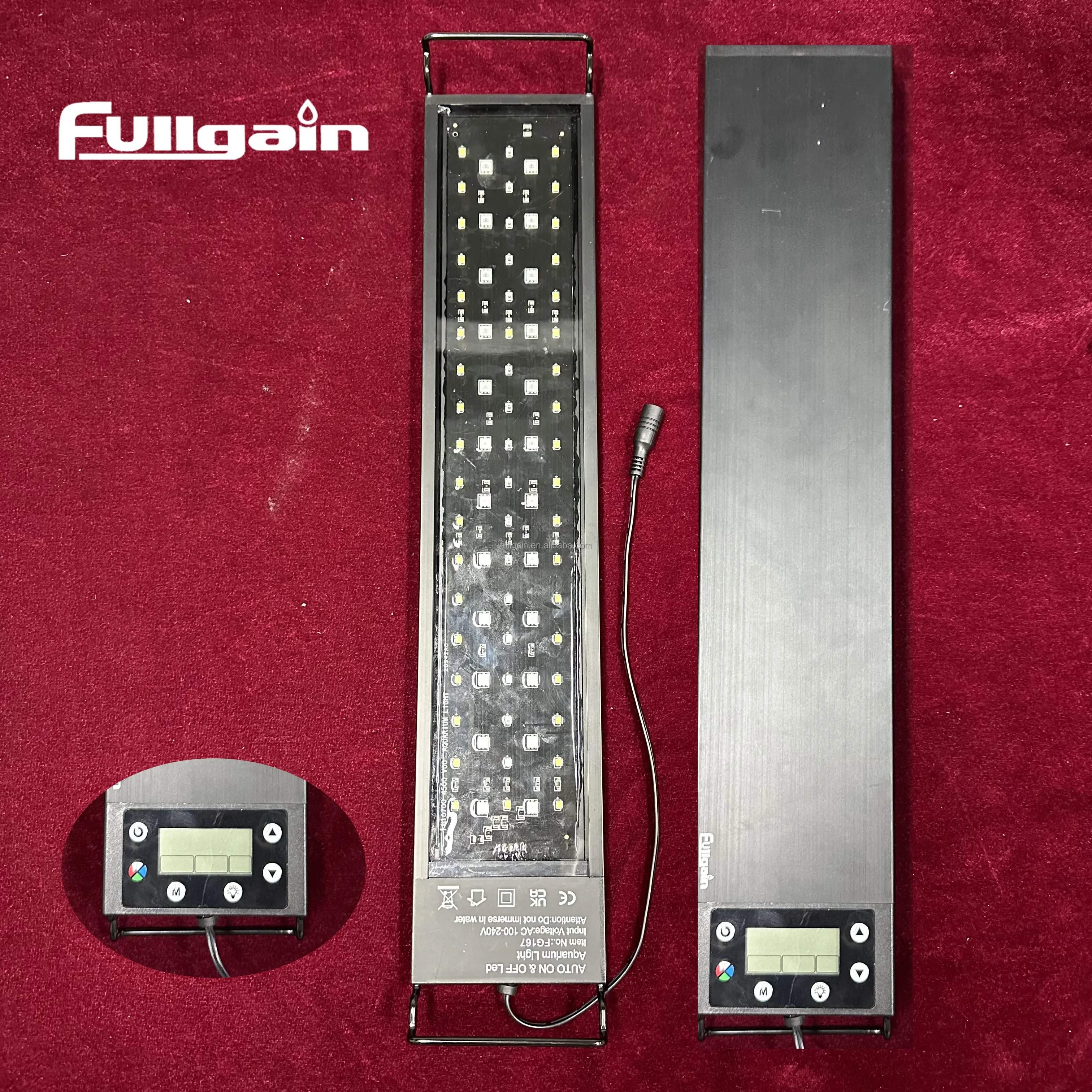 Fullgain Factory Fish Tank Led Light 24/7 DIY Auto On Off Full Spectrum Adjustable Brightness IP68 Waterproof LED Aquarium Light