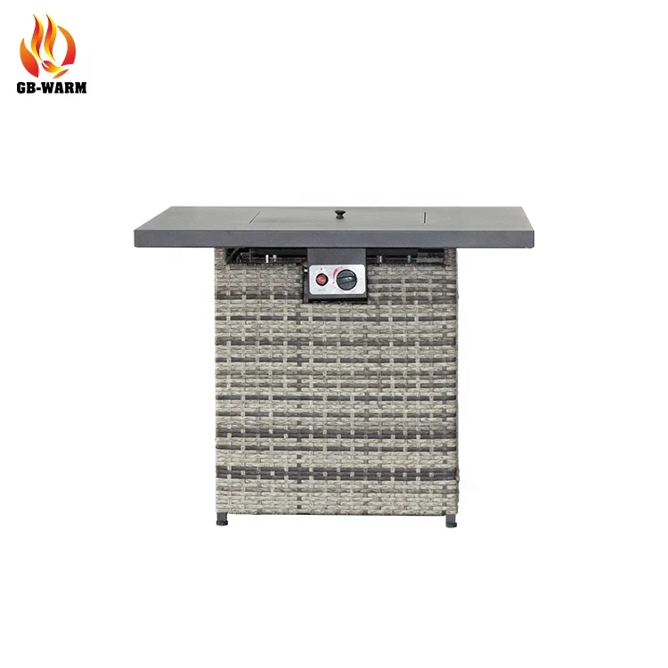 Restaurant Garden Supplies Rattan Furniture Hot Sale Modern Table Top Fire Pit