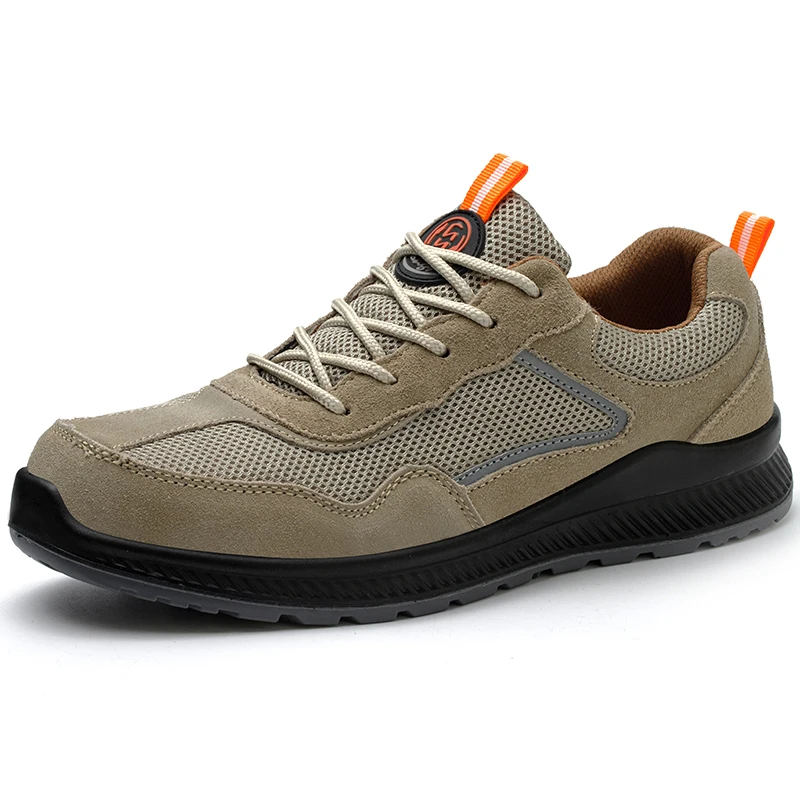Anti electric anti smash breathable lightweight worker foot protection safety shoes hiking plastic toe footwear