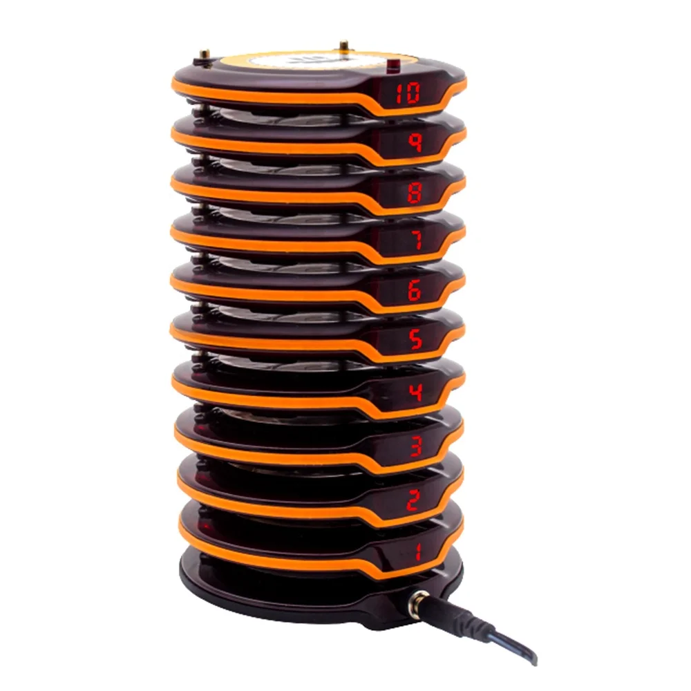 Restaurant wireless service ordering system vibrating pager and table buzzer