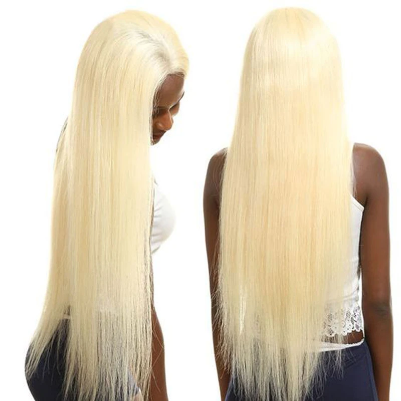 Free sample 613 blonde virgin hair lace front wigs,613 full lace wig human hair,blonde straight indian hair wigs with baby hair