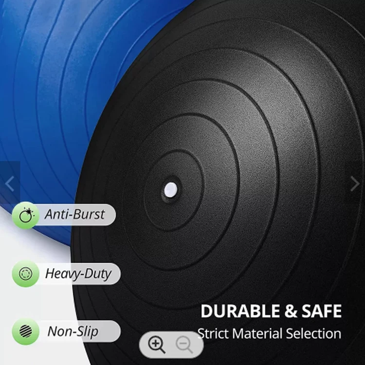 Eco friendly custom logo packaging anti burst gym exercise stability pvc yoga ball 65cm