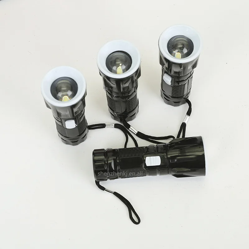 New adjustable rotating flashlight electronic mini led household flashlight