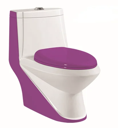 
China Supplier Bathroom Wc Ceramic Colored One Piece Toilet Sets Sanitary Ware Suites 