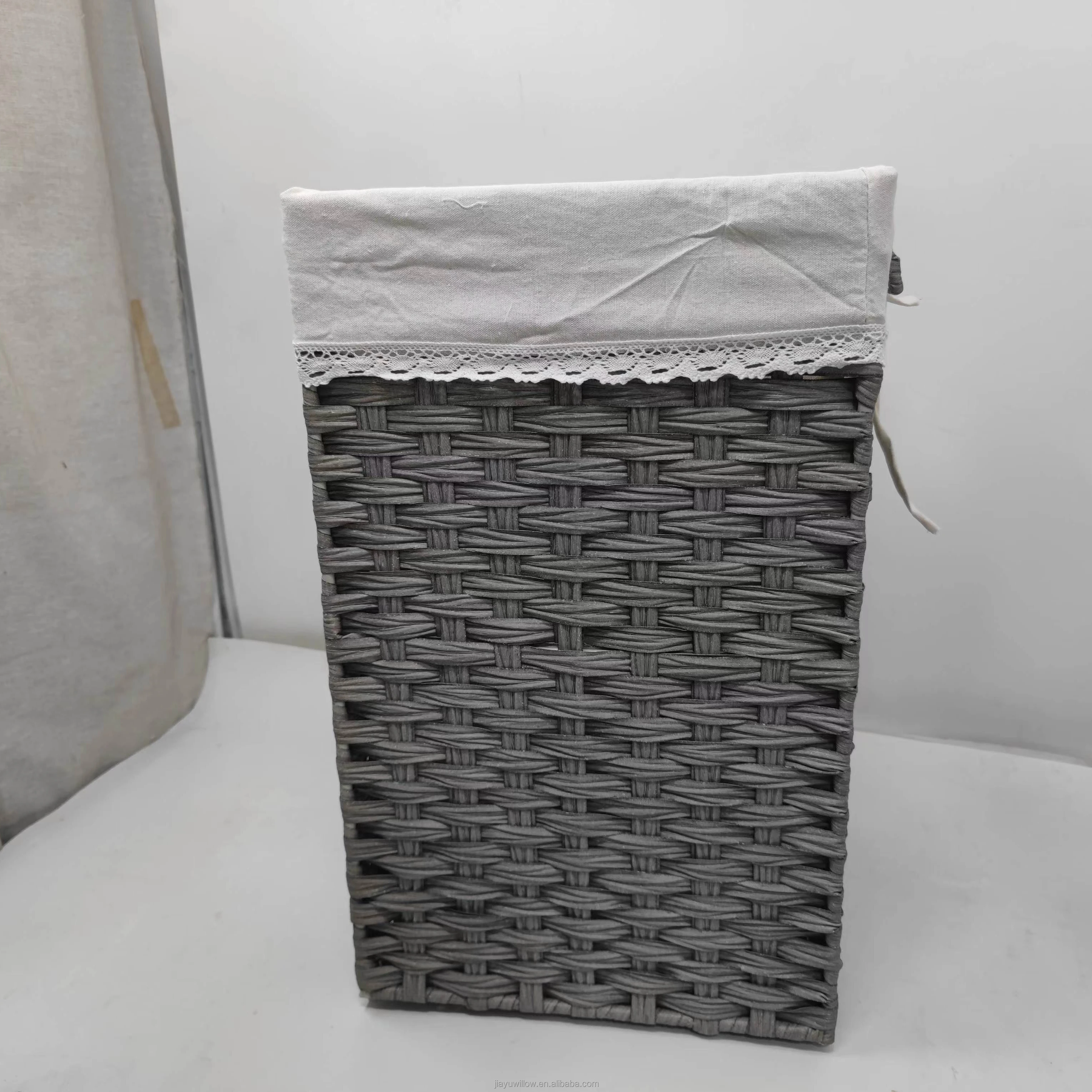 JY Canvas Storage Basket Kid Toy Boxes Bin Organizer Bag Home Collapsible Waterproof Baskets With Handle Laundry Hamper Bucket