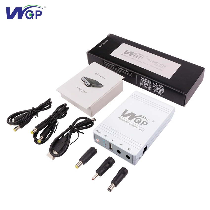 WGP MINI UPS 18650 литий-ионный аккумулятор портативный USB многоразовый выход мини-ИБП для Wi-Fi маршрутизатора