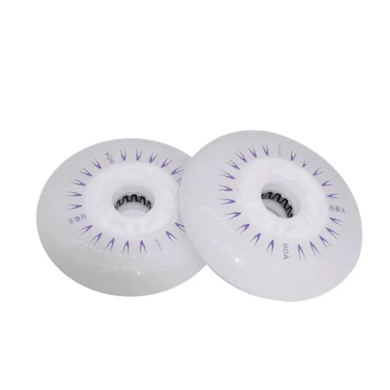 Уличные роликовые коньки с мигающим плоским цветком, светящиеся тормозные роликовые коньки, колеса 90A, прочные, высокое качество