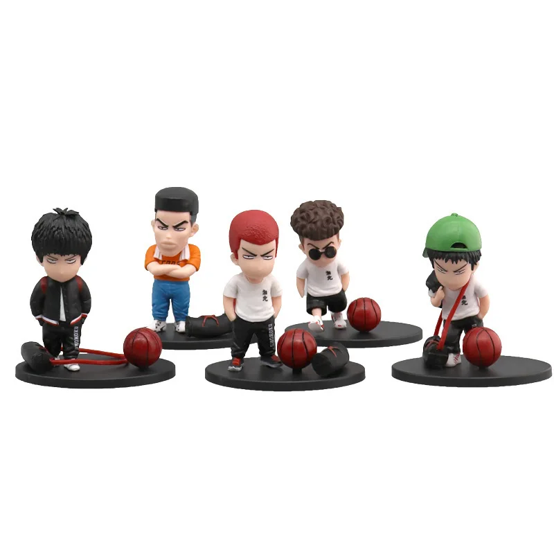 Q Edition Slam Dunk 5-piece car decoration car center console interior Sakuragi Flower Road figure